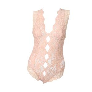 Pink Creame Lace bodysuit size 4